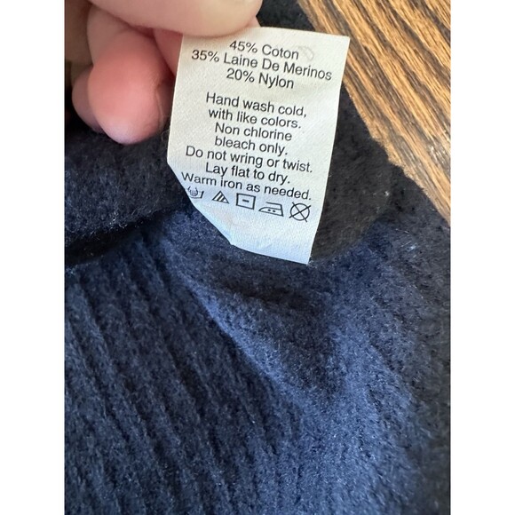 J Crew Womens Merino Wool Cotton Blend Knit Sweater Vest Size Small Black Tank - Picture 6 of 7